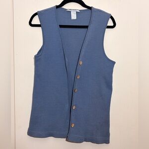 Ellen Ashley Vintage 90s Waffle Knit Cotton Vest Size S